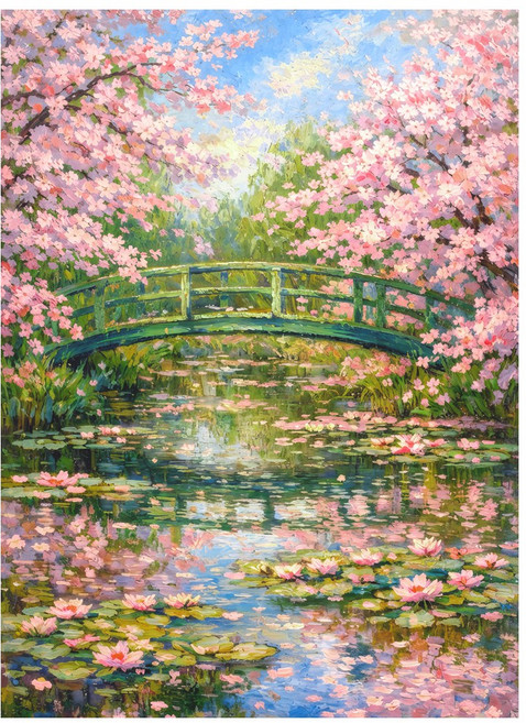 퍼즐갤러리 수련 연못의 봄날 모네스타일 퍼즐 PG532, 1개, 혼합색상, 500피스