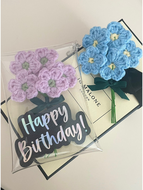 소담소담 생일 꽃다발 키링 선물 메세지, 퍼플, 1개, 4. 너의모든날을응원해