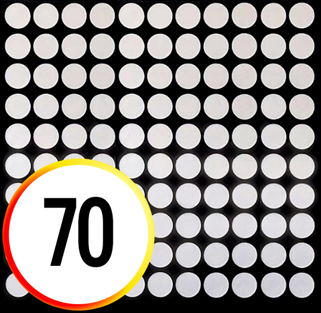 깔끔조아 강력부착 자국 없는 투명 원형 양면 스티커 테이프 20mm, 70개