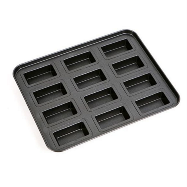 휘낭시에 팬 12구 마들렌 구움과자 휘낭시에 틀 베이킹 용품 직사각 가정용 사각형 오븐용 논스틱 만들기 오븐