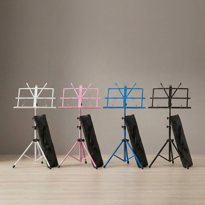 스프링데일뮤직 에센셜 폴딩 컬러 악보스탠드 보면대, 블루