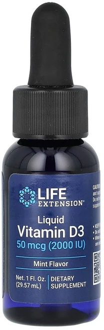 라이프익스텐션 액상 비타민 D3 50mcg 민트 맛, 1개, 29.57ml - 쿠팡