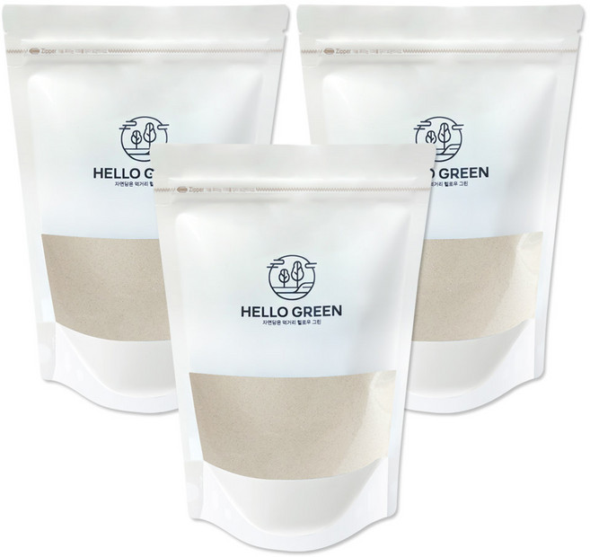 헬로우그린 6년근 국산 인삼 가루 (팩), 3개, 300g