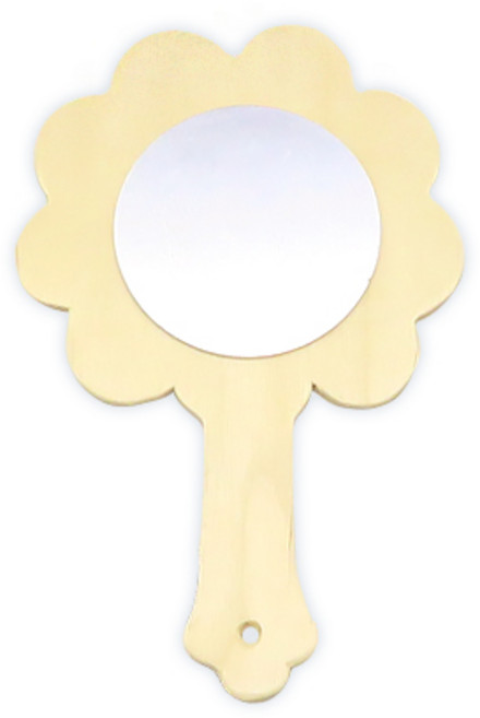 attizone 손거울 나무손거울 나무손잡이거울 만들기거울 모양손거울 거울만들기, 나무손거울(꽃)