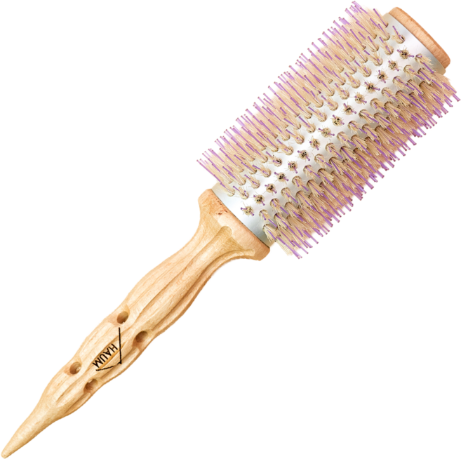 HAUM 하움 왕롤빗 롤브러쉬 7호 돈모 셀프드라이 헤어빗, 라벤더, 1개