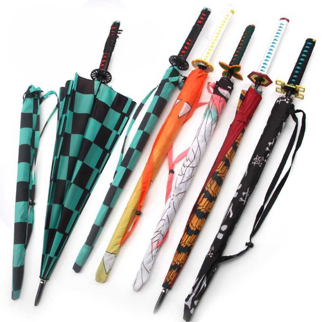 귀멸의칼날우산 검모양 장우산 닌자 귀칼 사무라이 굿즈 애니메이션 검우산