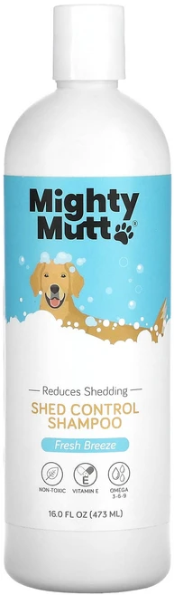 Mighty Mutt 쉬드 컨트롤 샴푸 반려견용 프레시 브리즈 473ml(16fl oz), MightyMutt쉬드컨트롤샴푸반려견용프레시브리즈473, 1개, 473ml - 쿠팡