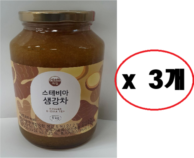 자임 스테비아 생강차, 1kg, 3개, 1개입