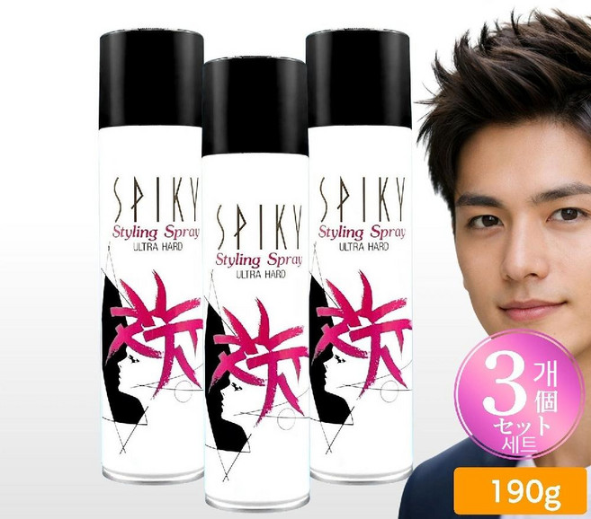 일본 일리야 스파이키 스프레이 울트라하드 헤어스프레이 스타일링 190g X 3개