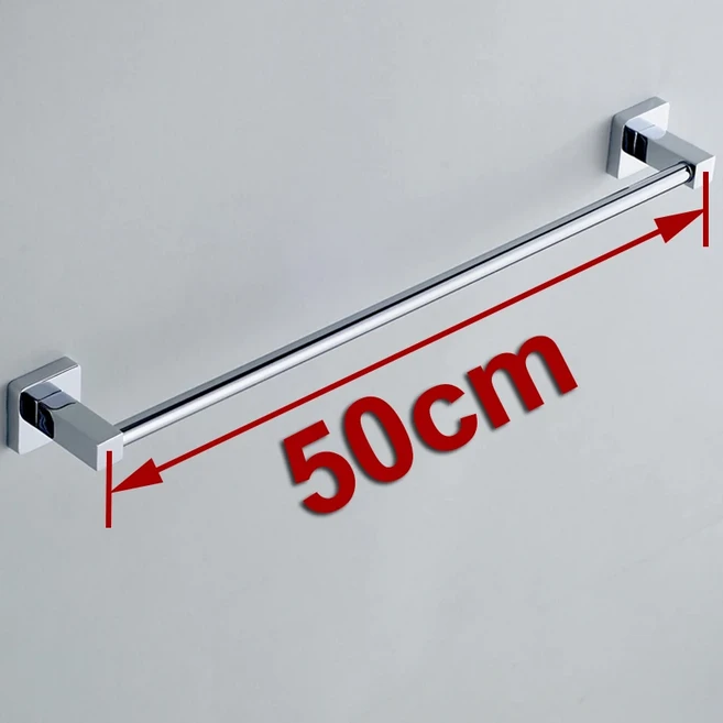 .. (24 "60cm) 싱글 타월 홀더 솔리드 스테인리스 스틸 크롬 마감 욕실 액세서리, 07 L is 50cm, 1개
