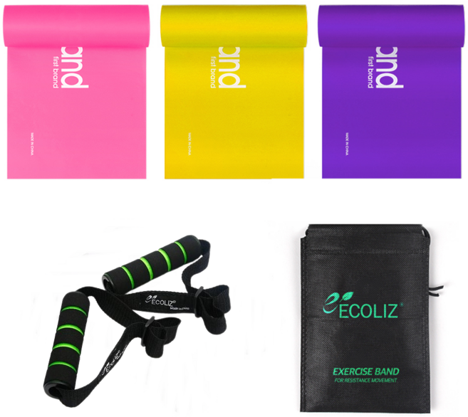 에코리즈 TPE PB 밴드 손잡이 세트, P1+P2+P3+밴드손잡이(그린)+파우치, 1세트