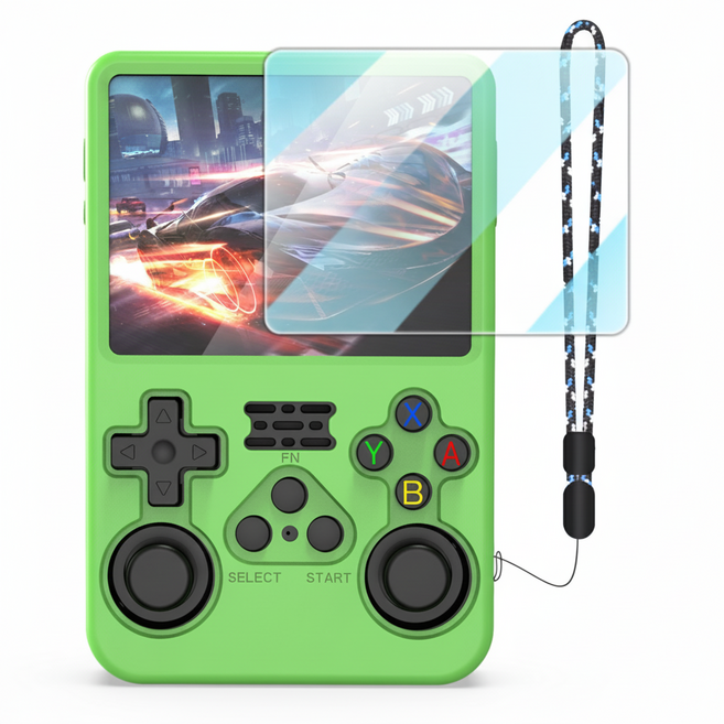 R36S 실리콘 케이스 강화유리 필름 스트랩 올인원 세트 R36XX, 그린, 1세트