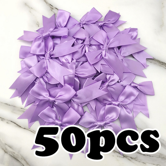 8.5cm수제 리본 의상 장식 선물 포장 크리스마스 장식 수제 DIY 부재료, 50개, light purple