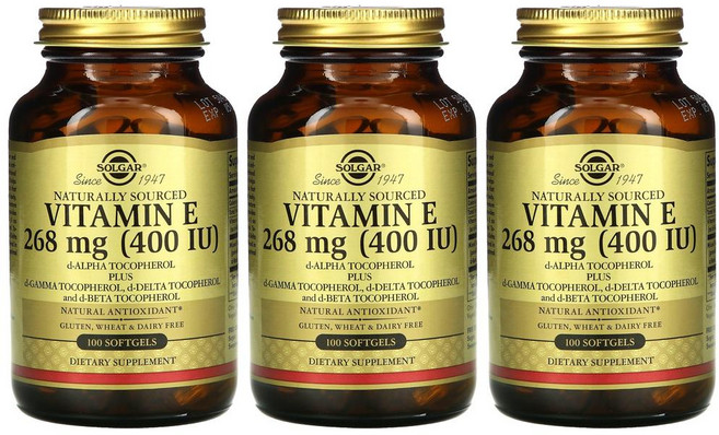 [2+1] Solgar 솔가 천연 비타민E 400IU 100정 소프트젤 VITAMIN E 알파 토코페롤 Tocopherol