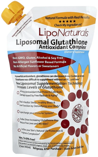 Lipo Naturals Setria가 함유된 리포소말 글루타치온 항산화제 복합체 443ml(15oz), LipoNaturalsSetria가함유된리포소말글루타치, 1개 - 쿠팡