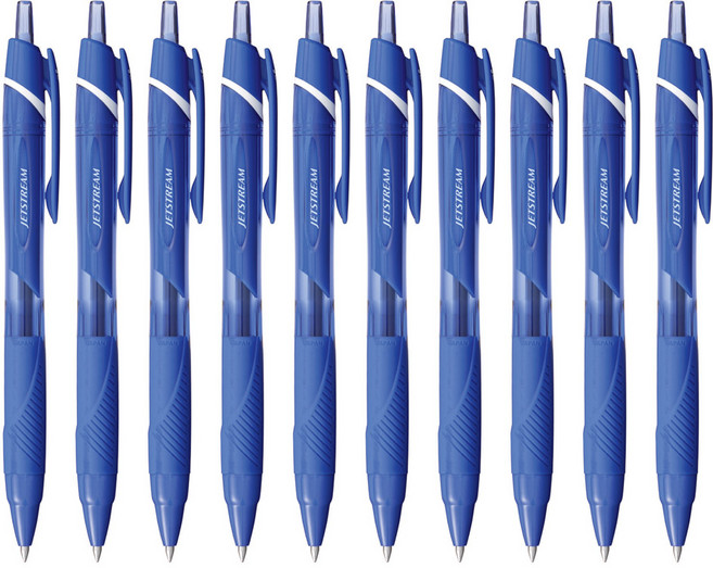 유니볼 유니 제트스트림 단색 볼펜 10자루 0.7 (SXN-150-07) (150C), 블루