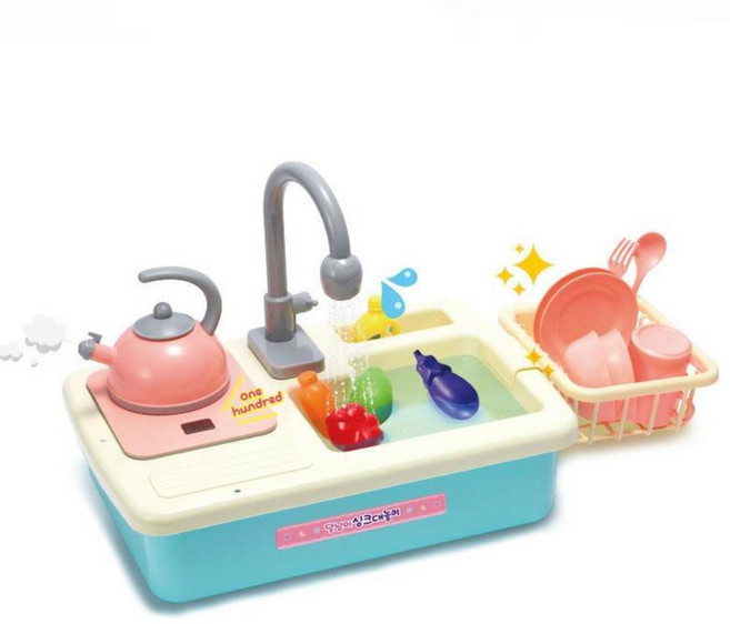 물나오는 싱크대 달님이 주방놀이 장난감 IQ장난감, 1개