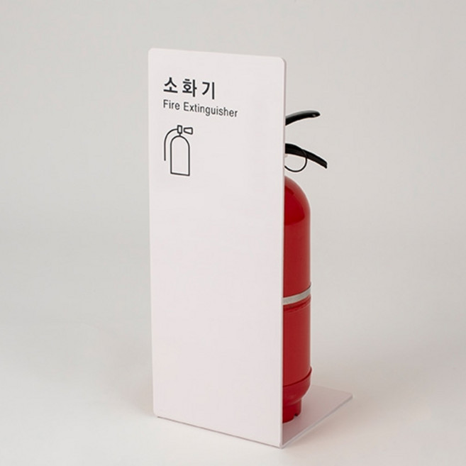 둘픽 소화기 커버 안내판 학교 건물 빌딩 기업, 화이트, 1개
