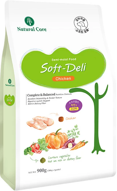 네츄럴코어 소프트델리 치킨&고구마 900g, 1개, 닭+야채 - 쿠팡