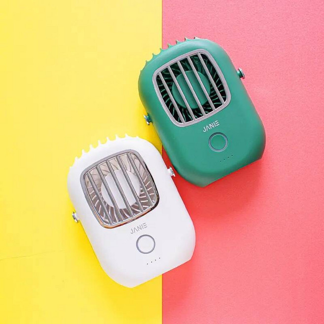 넥 밴드 목걸이 선풍기 [JANIE] 제이니 휴대용 넥선풍기 (C타입 USB) JNNF-8888, KR, 그린