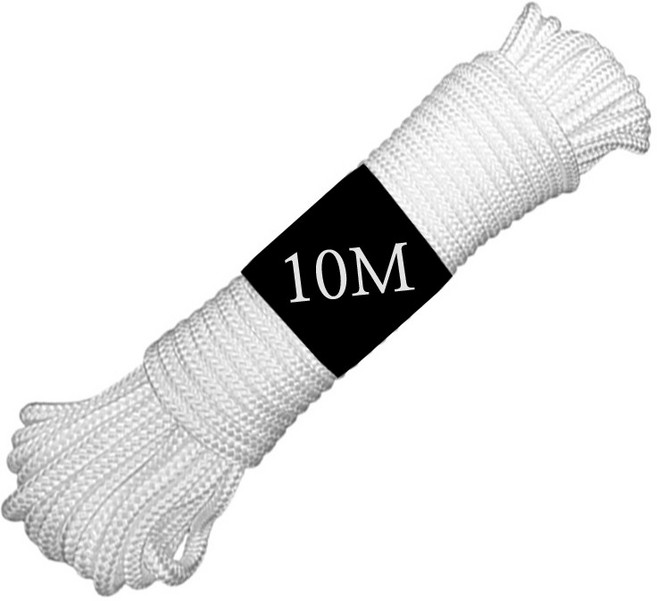 본라이프 천정 건조대줄 교체용끈 다용도줄 빨래건조대줄 베란다 빨래줄 밧줄 노끈 건조줄 캠핑 다용도로프, 1개, 백색10M