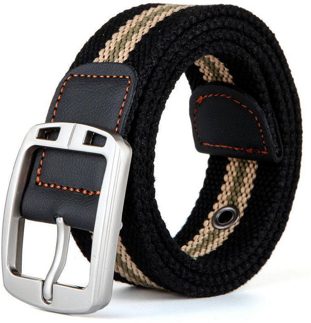 男女士針釦帆布腰帶 休閒工裝褲帶