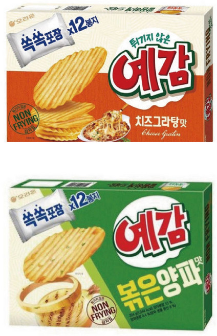 오리온 예감 치즈그라탕 204gx2개+볶음양파맛 204gx2개[총4개], 1세트, 204g