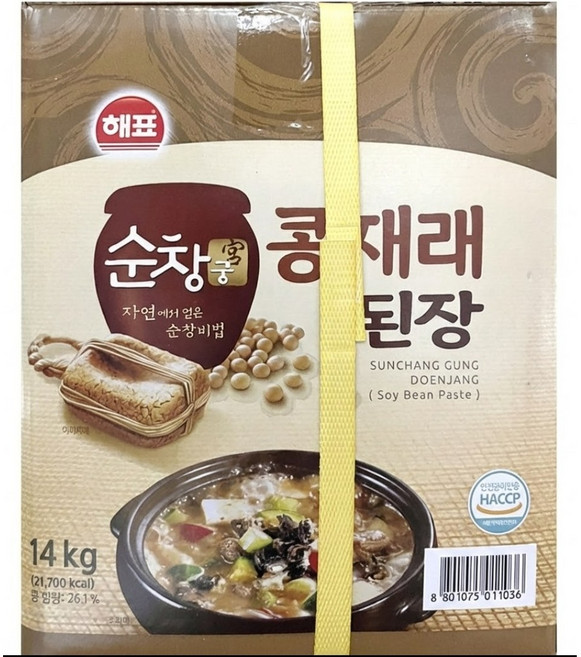 순창궁 콩재래 된장, 14kg, 1개