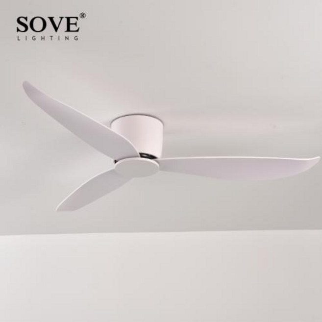 팬 선풍기 송풍기 SOVE 천장 흰색 낮은 바닥 울트라 얇은 17cm DC 원격 제어 간단한 빛 220V 없음, 1)A1 White