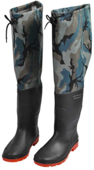 해동 카모플라쥬 낚시 무릎장화 웨이더 부츠, 285