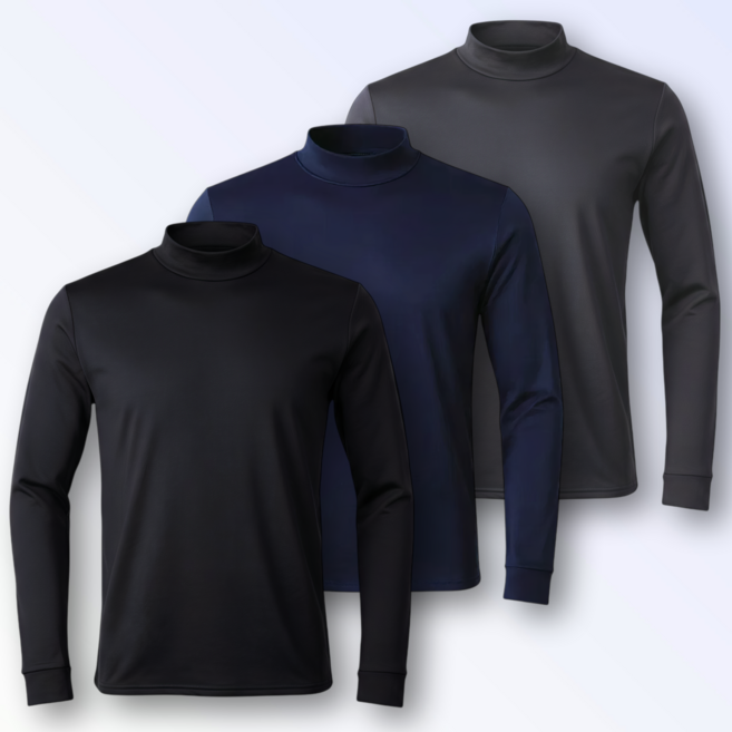 3P macci (마찌) 히트포뮬러 남자 기능성 기모 목폴라 반목 긴팔 티셔츠 (정품)