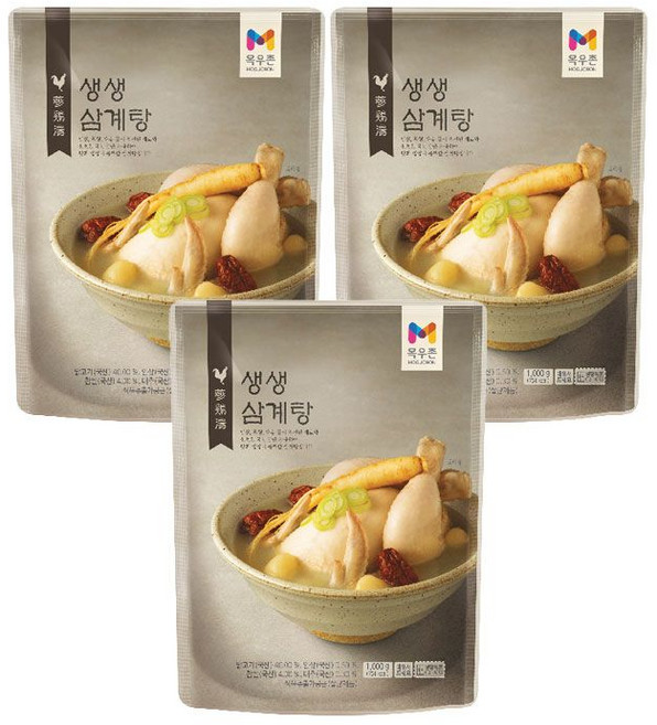 목우촌 생생 삼계탕 1kg/냉장/원기회복, 3개, 1kg