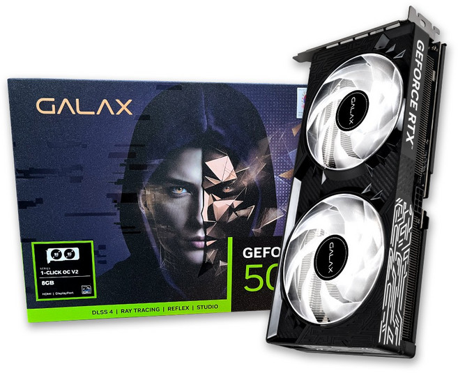 갤럭시 GALAX 지포스 RTX5060 Ti BLACK OC V2 D7 8GB, RTX5060Ti