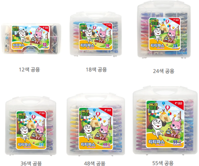티티경인 크레파스 (12/18/24/36/48/55색 택1), 36색