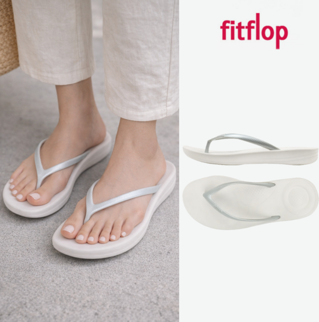 핏플랍 쪼리 아이쿠션 에고노믹 플립플랍 실버 E54-011