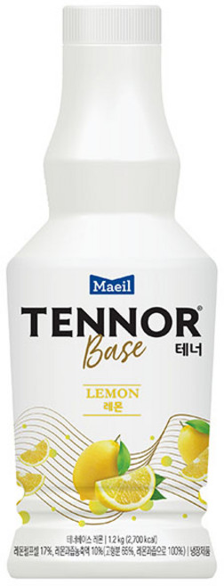 매일유업 테너 음료 베이스 레몬 1.2kg 냉장포장, 160ml, 1개