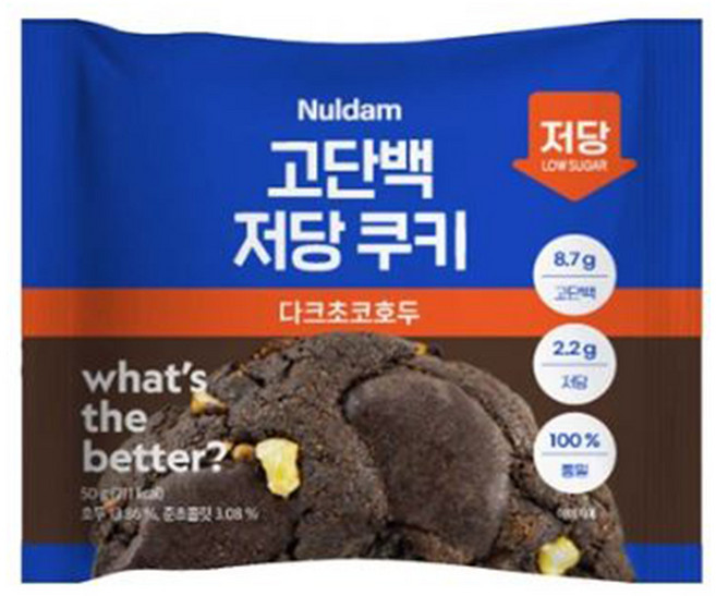 널담 고단백 저당 쿠키 다크초코호두, 3개, 50g