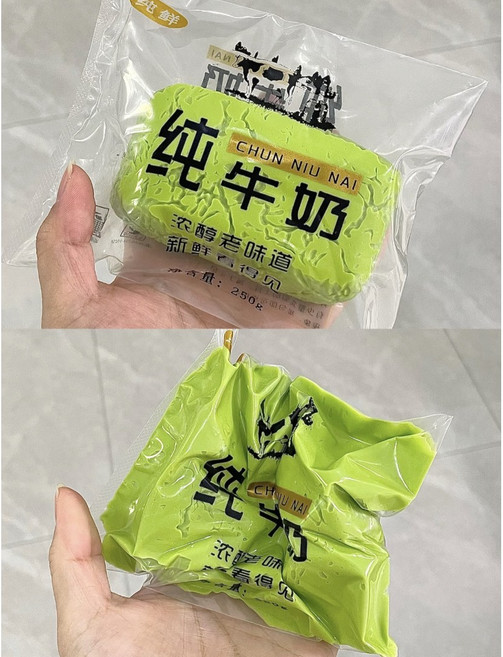 순수우유 말랑이 타오바오 타바스퀴시 중국말랑, 1개, 250g, 녹차우유