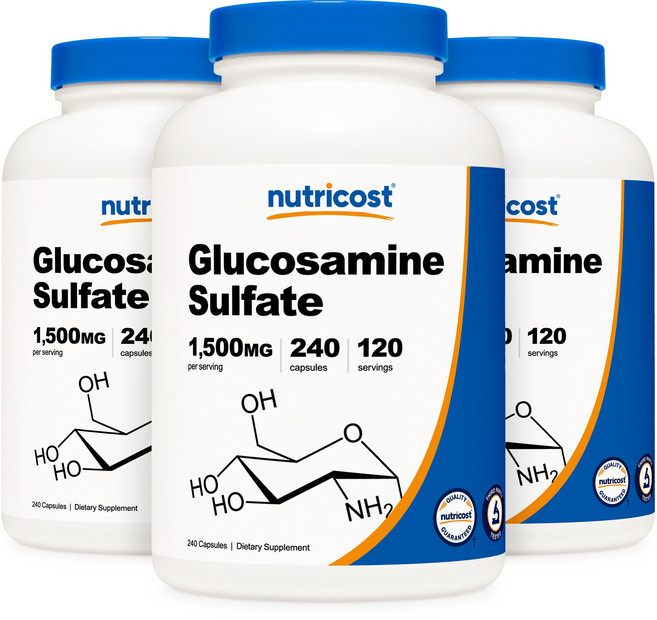 뉴트리코스트 글루코사민 설페이트 750mg 캡슐 3병, 3개, 240정