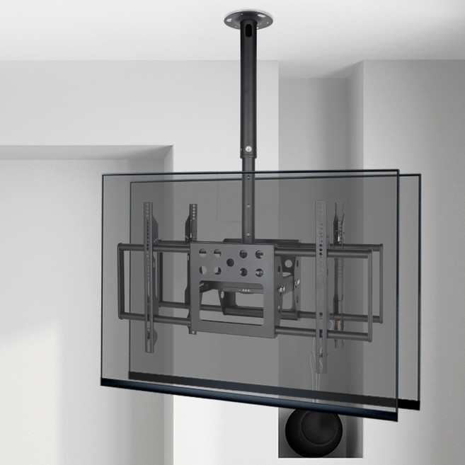 2개 2대 양면 75인치 70인치 tv 천정형 브라켓 65인치 60인치 58인치 55인치 티비 모니터 듀얼 천장 브라켓 삼성 엘지 호환, 1500mm 속봉, 기본브라켓, 1개