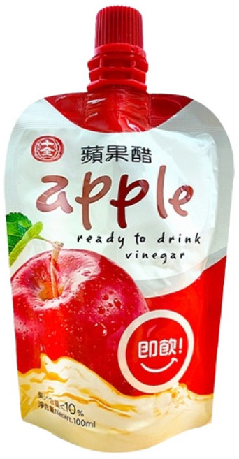 十全 蘋果醋飲, 100ml, 1包