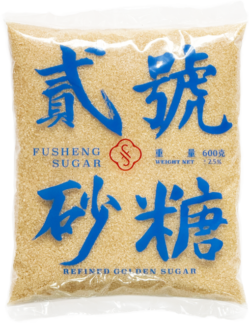 FUSHENG SUGAR 貳號砂糖 精製金黃甘甜, 600g, 1個