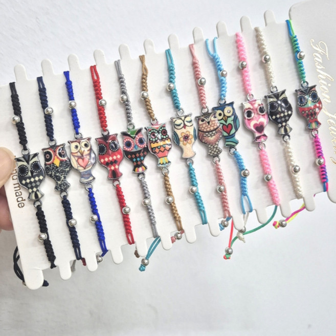 부엉이모티브팔찌 핸드메이드액세서리 전통매듭팔찌 1P
