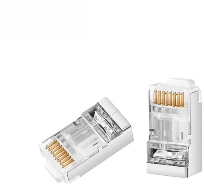 랜스타 RJ45 커넥터 관통형 CAT6 STP 8P8C EZ 플러그, 100개, LSN-6PASS-STP