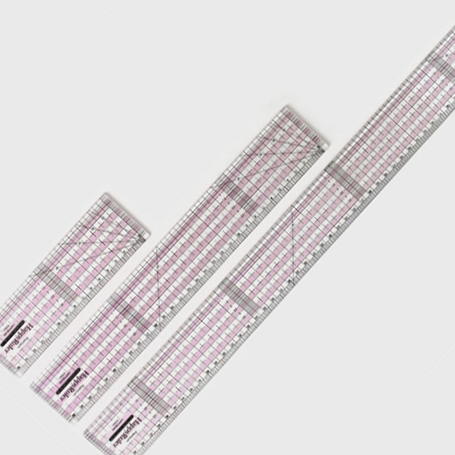 패션스타트 해피베어스 프리미엄 패치워크 시접자 3종 세트, 1개, 투명