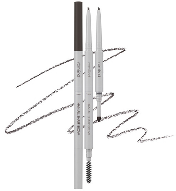 rom&nd 根纖尖頭眉筆, #C1 經典灰CLASSIC GRAY, 1個