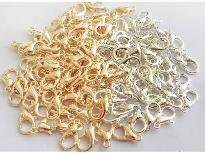 유신통상 랍스터고리 12mm 14mm, 100개, 어두운 골드