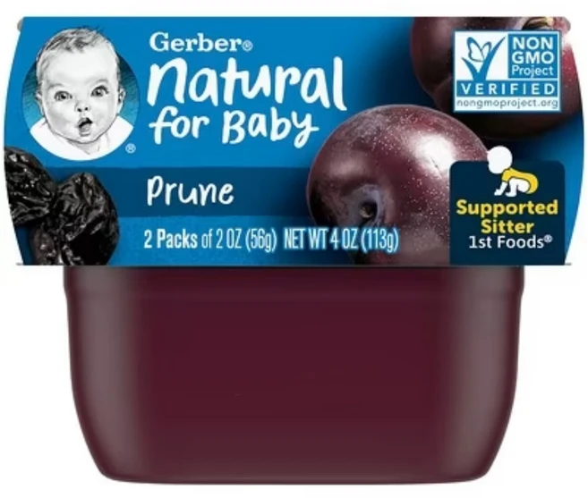 거버 프룬 2팩 각 56g 말린자두 Gerber 1st Foods, 푸룬, 1개 - 쿠팡
