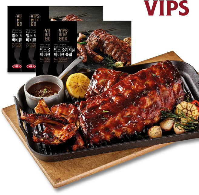 빕스 오리지널 바비큐 폭립 4팩 450g X 4팩, 4개