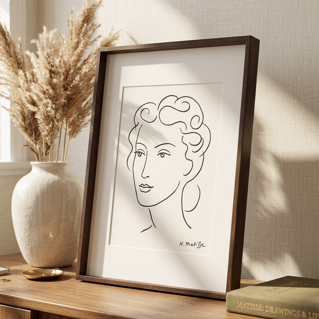 제이니 우드 원목 인테리어 벽걸이 액자 A3, 1개, 브라운